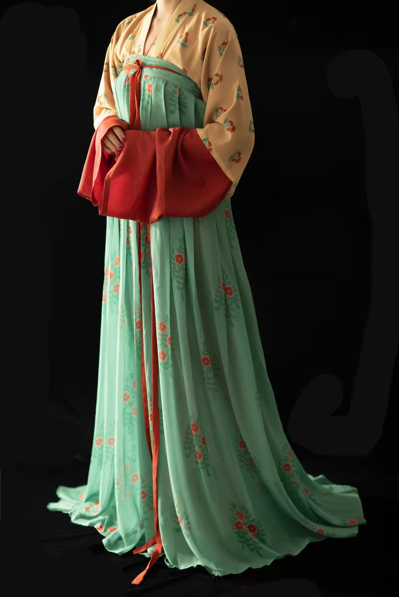 復原款 唐制 黃色綠色衫裙套裝 都督夫人 十一娘